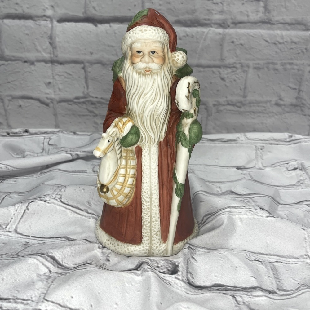Musical‎ Porcelain Santa Claus “O Tannenbaum” 9.25" Saint Nick, Father Christmas